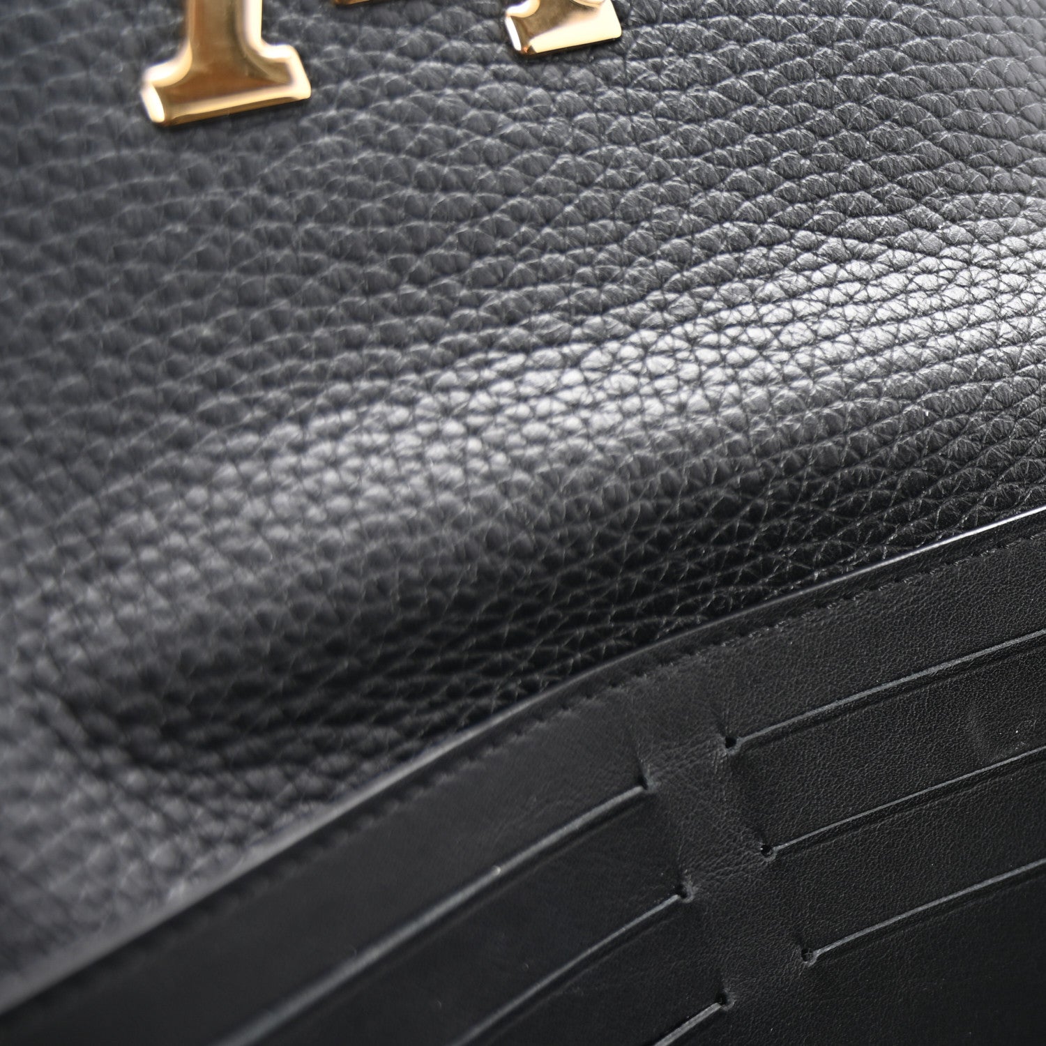 Louis Vuitton Taurillon Embellished Capucines Long Wallet Black 7 of 11