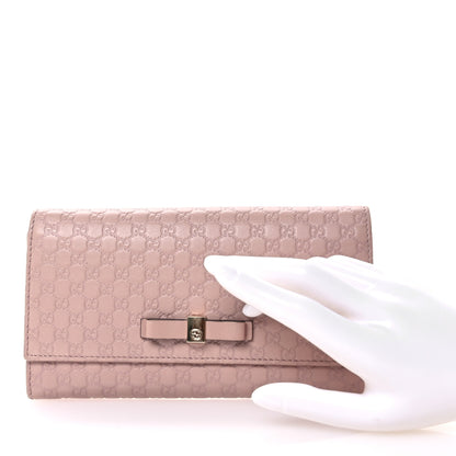 Gucci Microguccissima Bow Continental Wallet Soft Pink 2 of 8