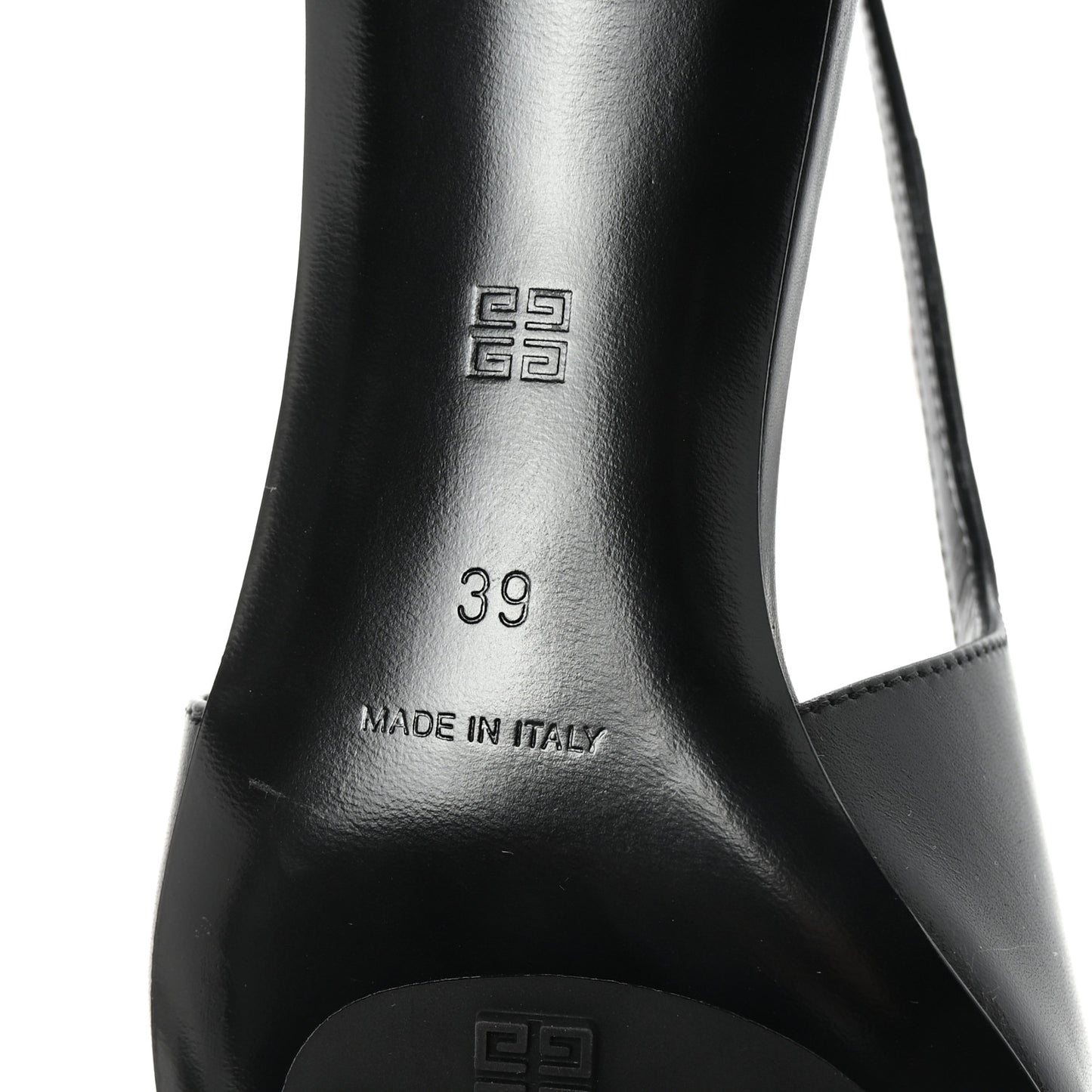 Calfskin G Cube 50mm Slingback Pumps 39 Black