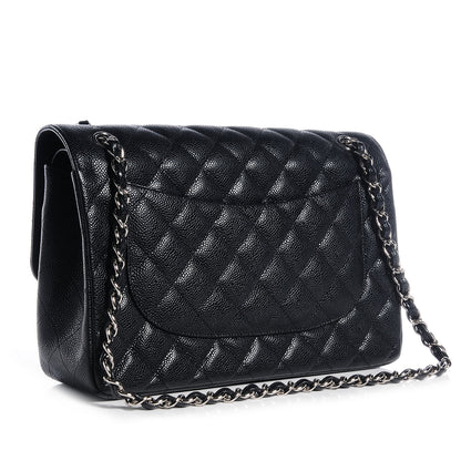 Chanel Caviar Quilted Jumbo Double Flap Black 3 of 8