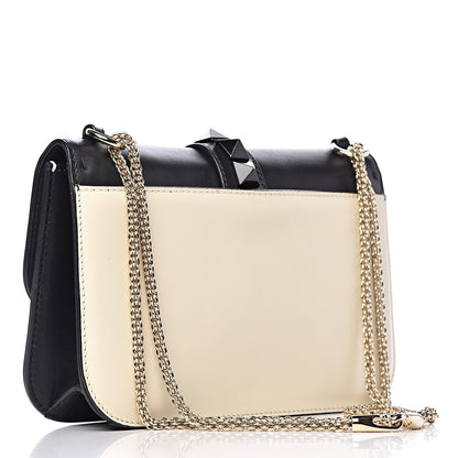 Valentino Garavani Vitello Medium Glam Lock Rockstud Flap Black Light Ivory 4 of 13