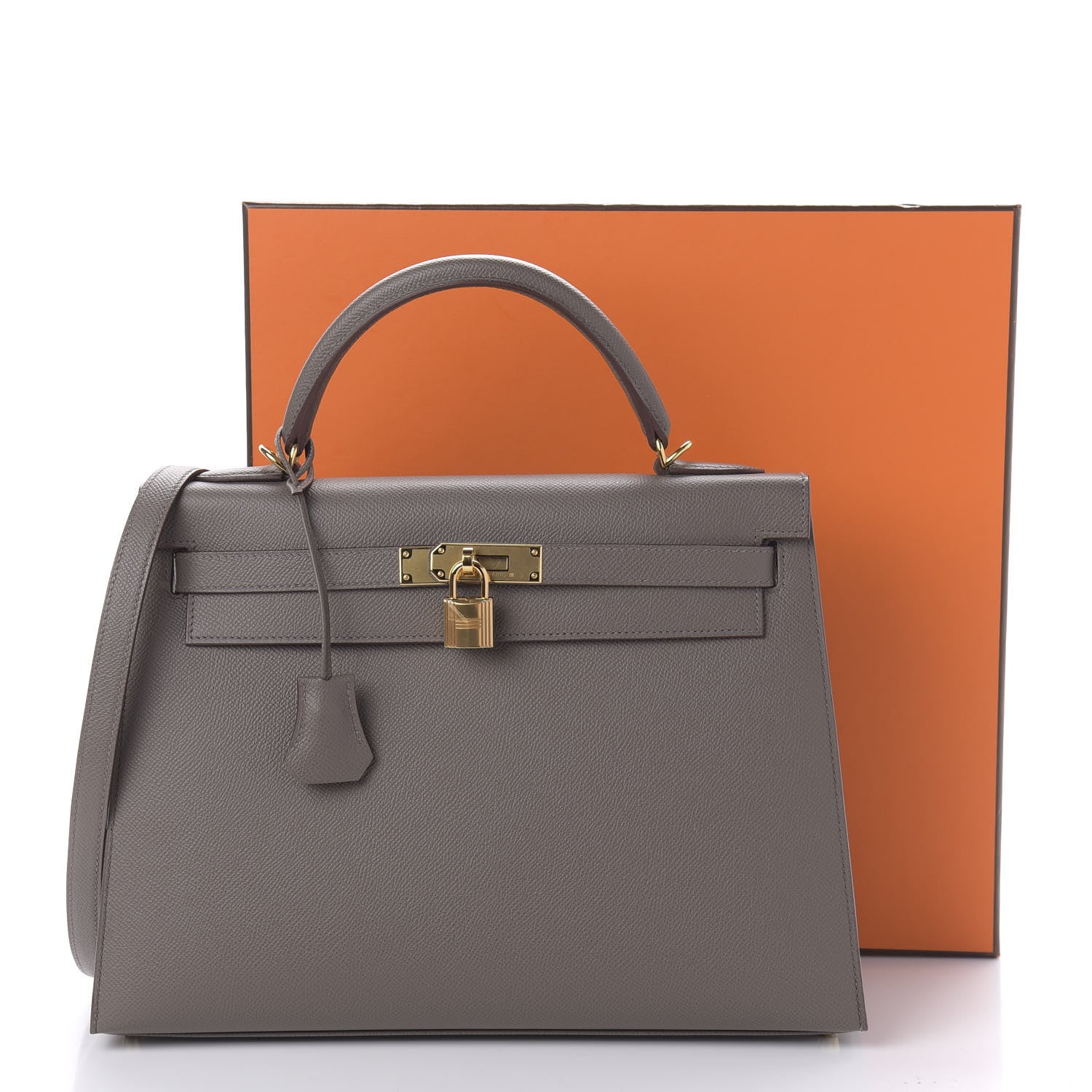 Hermes Epsom Kelly Sellier 32 Etain 11 of 11