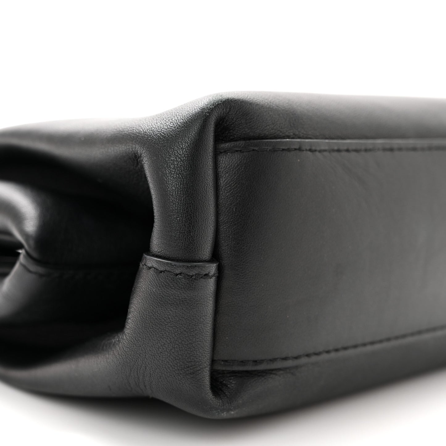 Calfskin Small The Point Triangle Bag Black