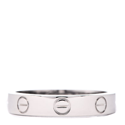 Cartier 18K White Gold 3.5mm LOVE Wedding Band Ring 51 5.75 1 of 4