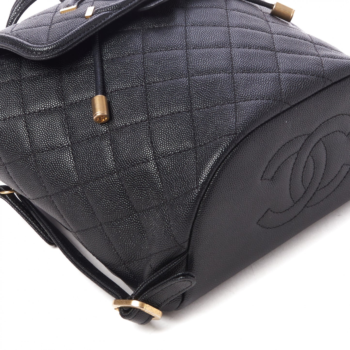 Caviar Quilted Small Filigree Backpack Black
