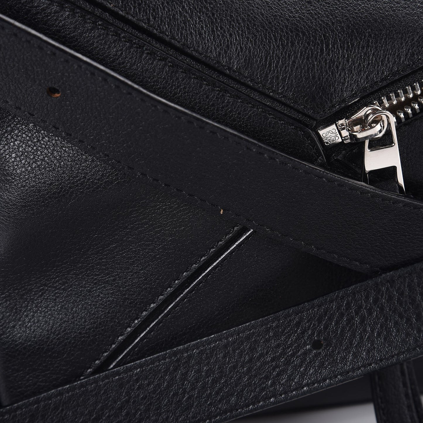 Calfskin Small Puzzle Bag Black