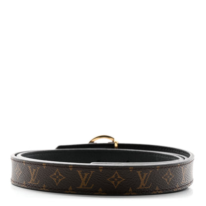Louis Vuitton Monogram Calfskin 20mm LV Circle Reversible Belt 85 34 Black 2 of 7