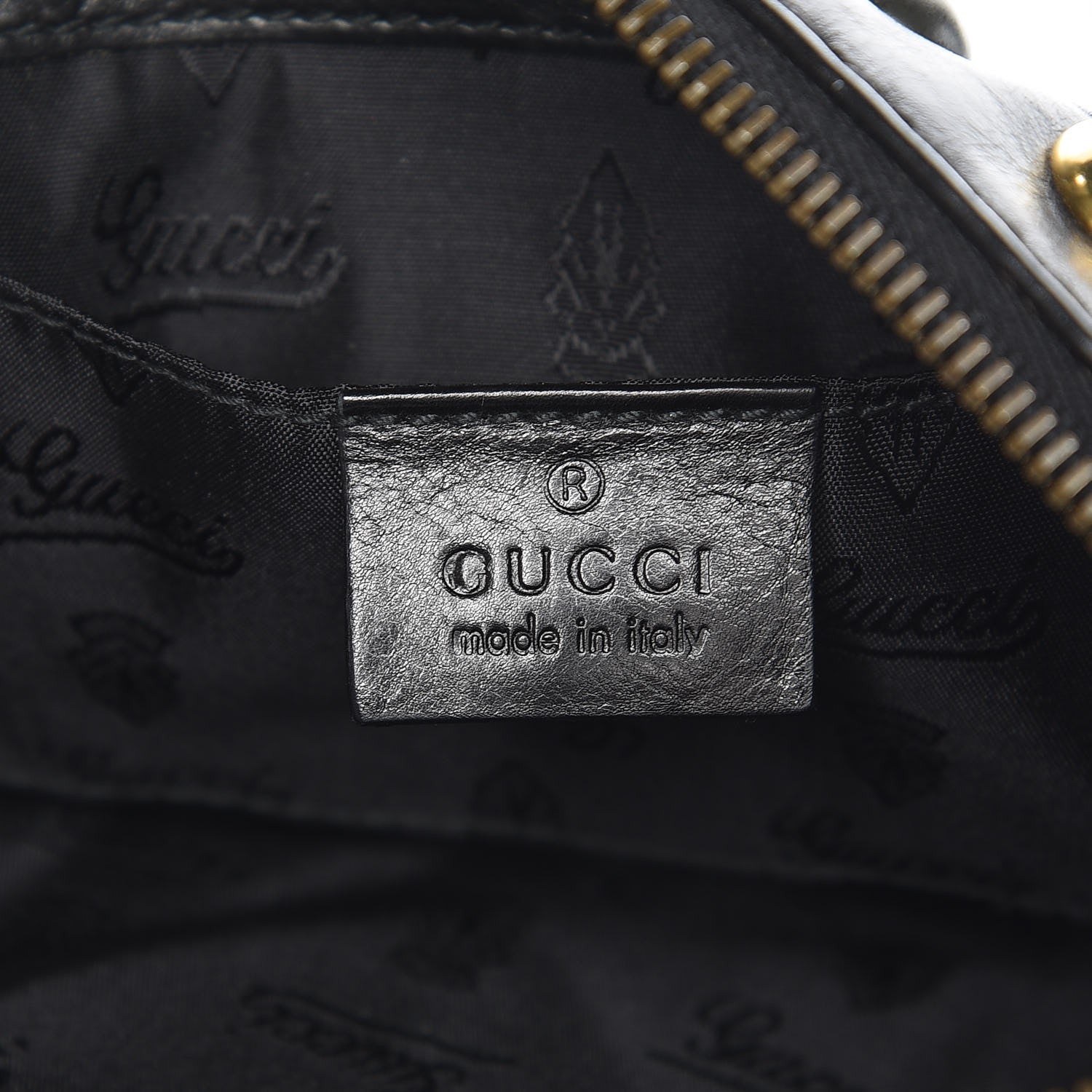 Gucci Calfskin Studded Babouska Clutch Black 6 of 7