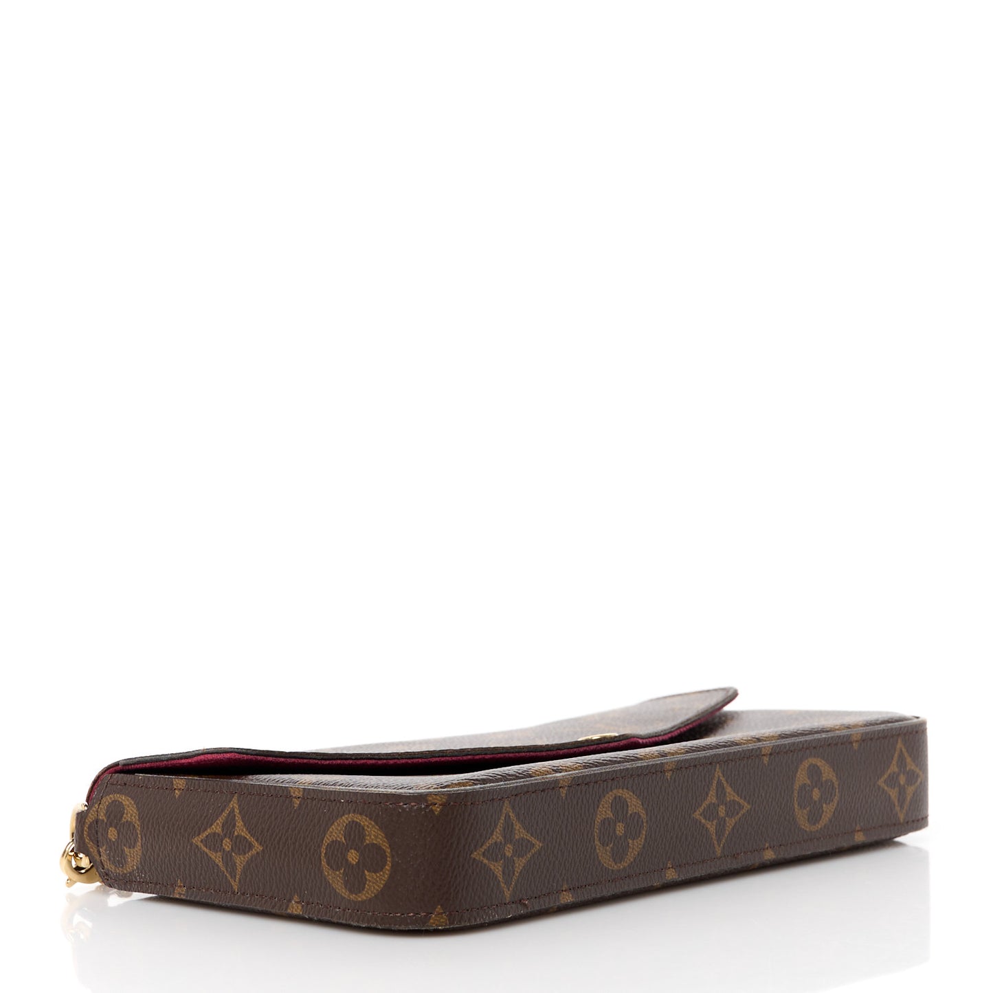 Monogram Pochette Felicie Chain Wallet Fuchsia