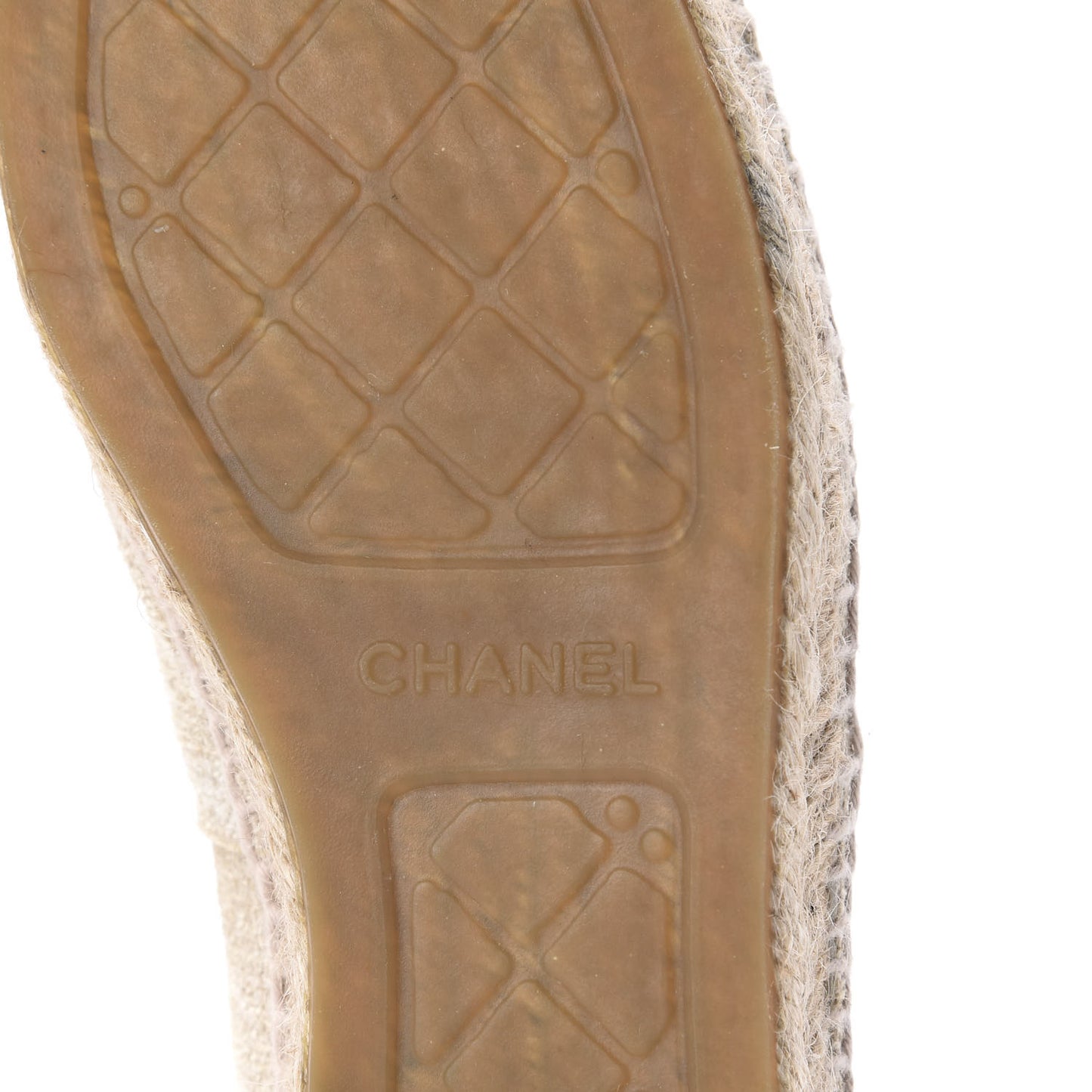 Toile Sequin CC Espadrilles 41 Beige Black