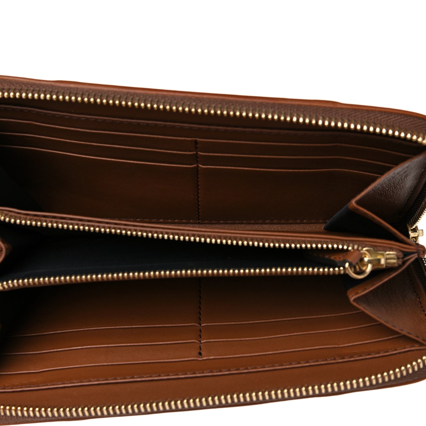 House Check Large Sartorial Ziggy Zip Around Wallet Tan