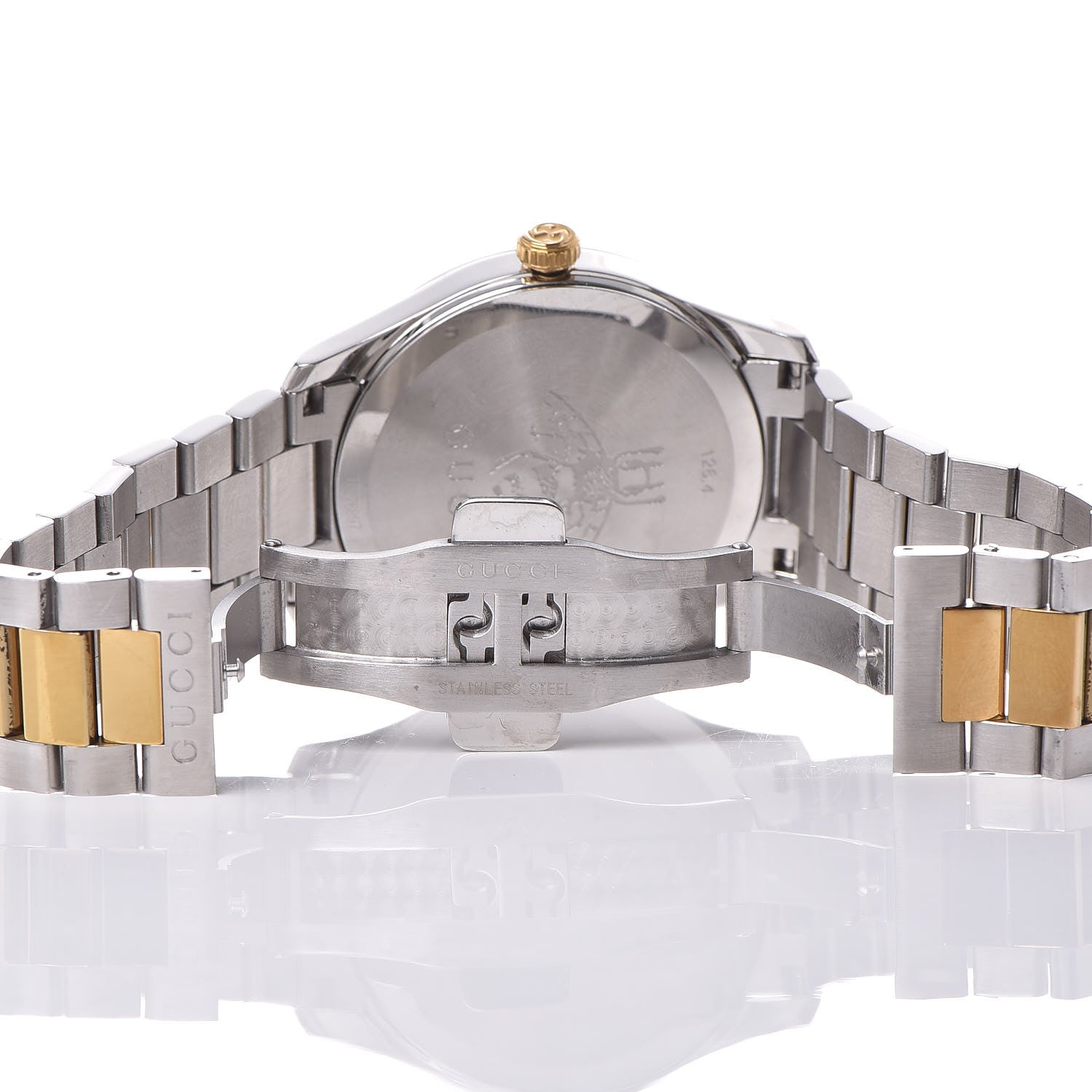 Gucci Stainless Steel 38mm G-Timeless Two Tone Snake Quartz Watch 6 of 6