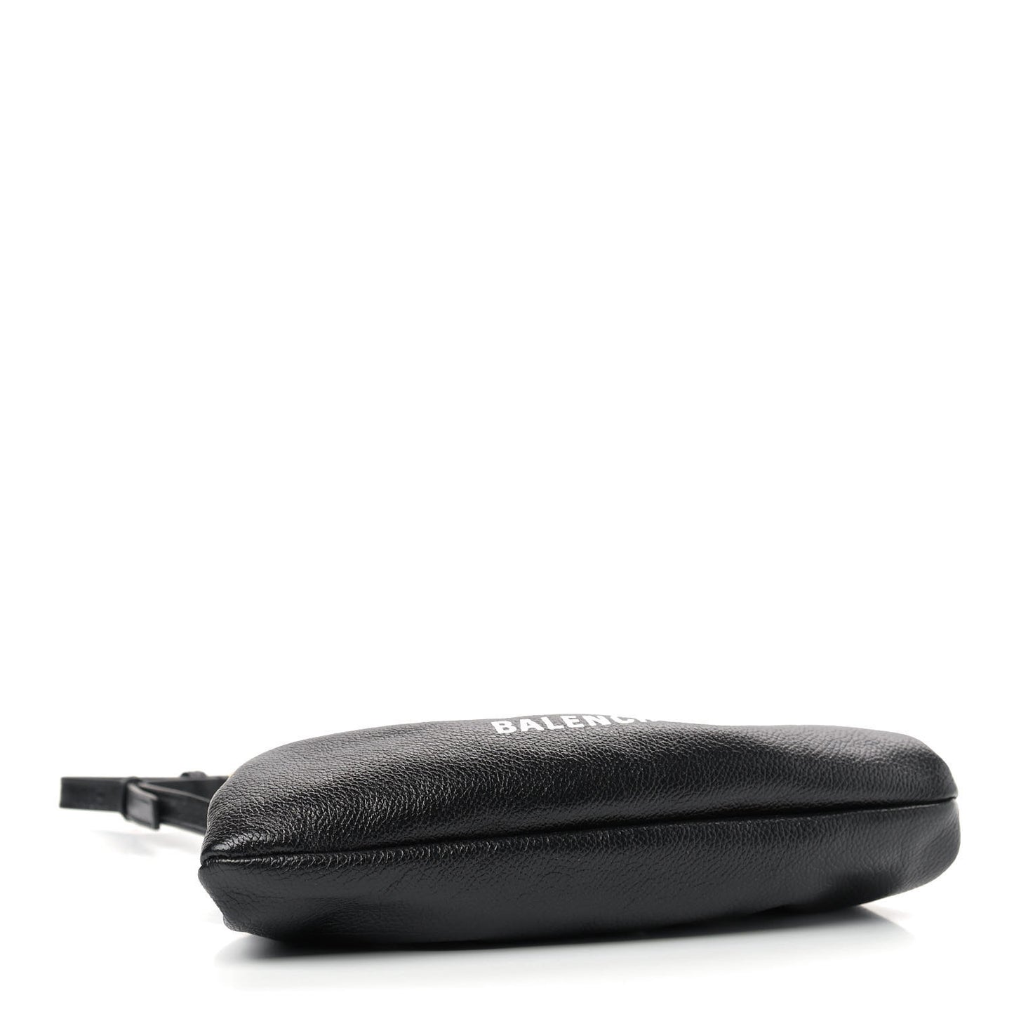 Grained Calfskin Logo Cloud Clutch XS Black