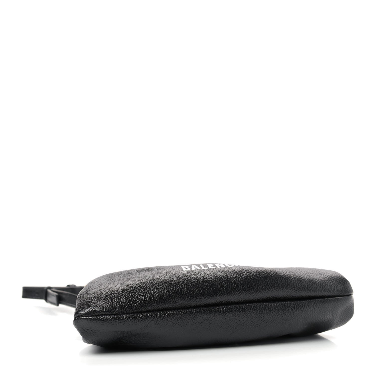 Balenciaga Grained Calfskin Logo Cloud Clutch XS Black 3 of 8