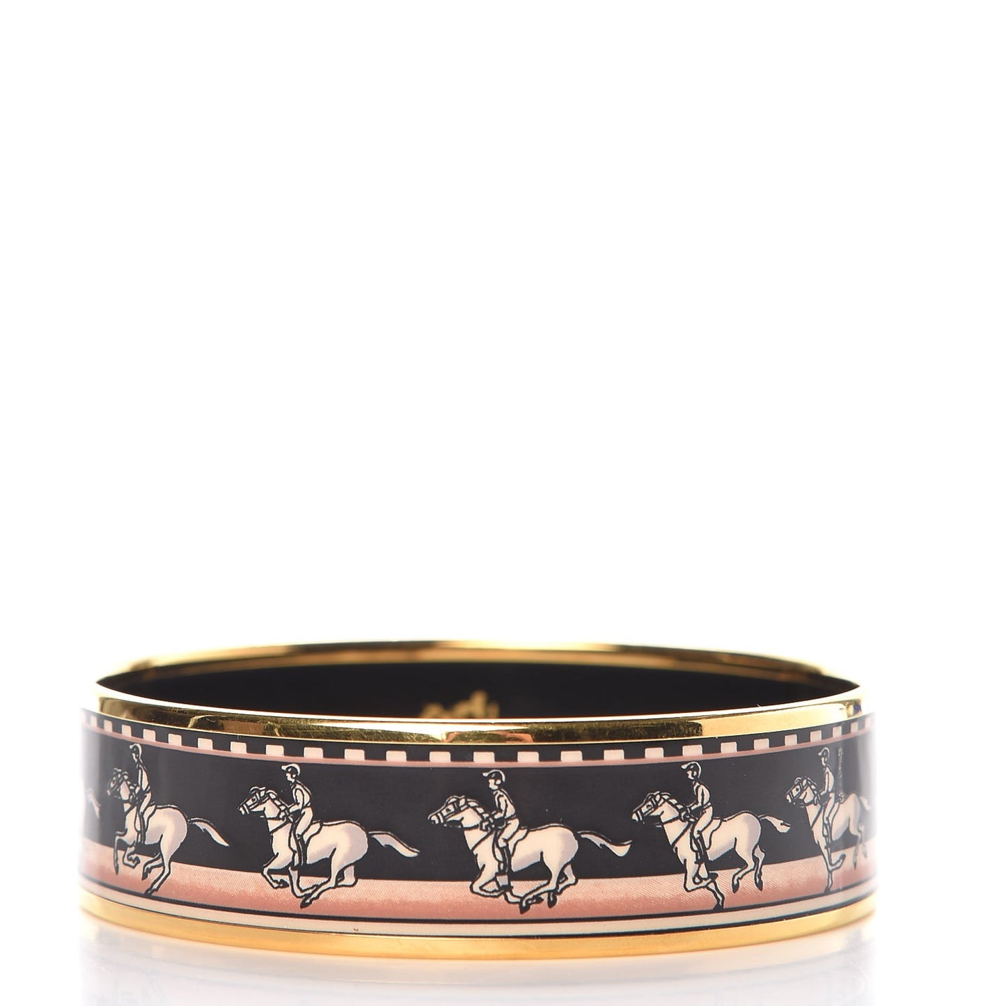 Enamel Printed Wide Bracelet Black 65