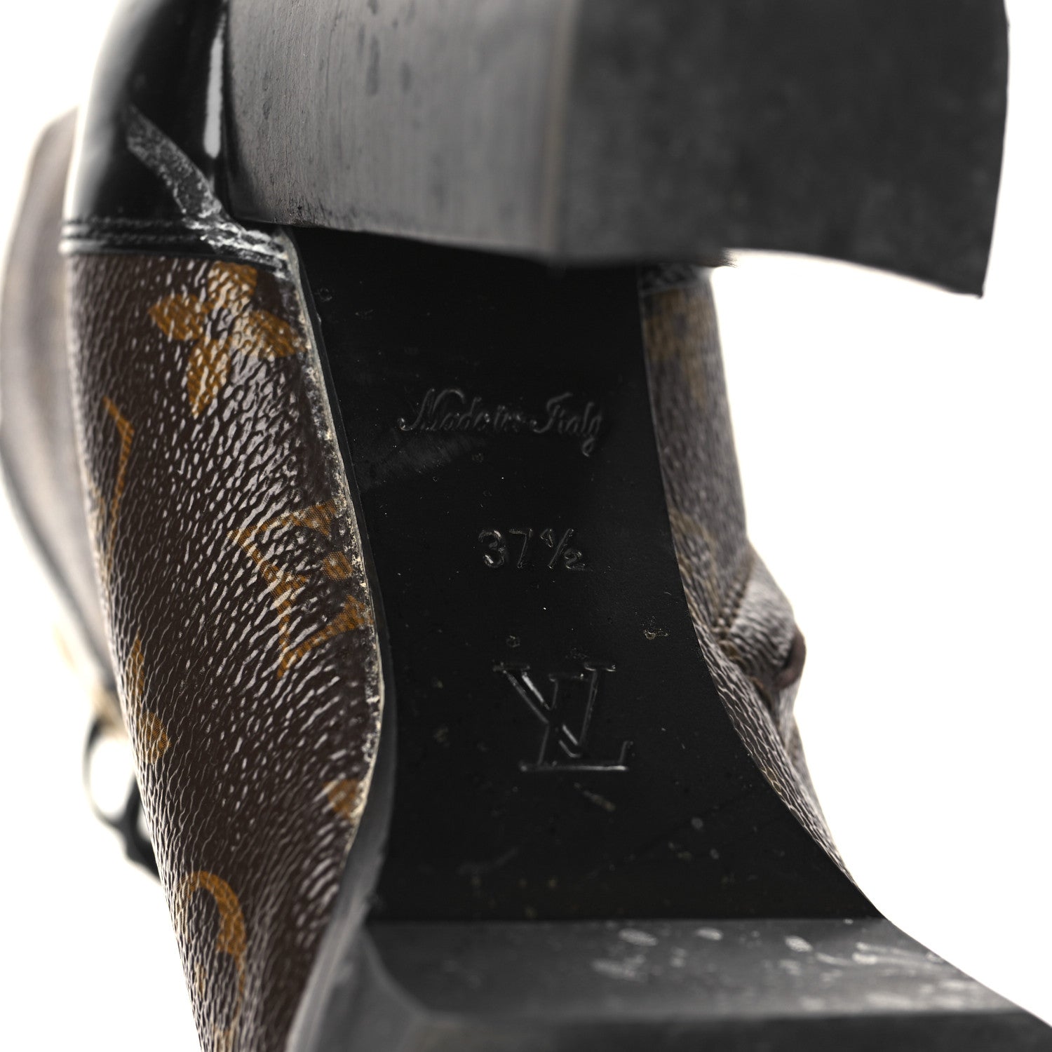 Louis Vuitton Patent Calfskin Monogram Star Trail Ankle Boots 37.5 Black 6 of 7