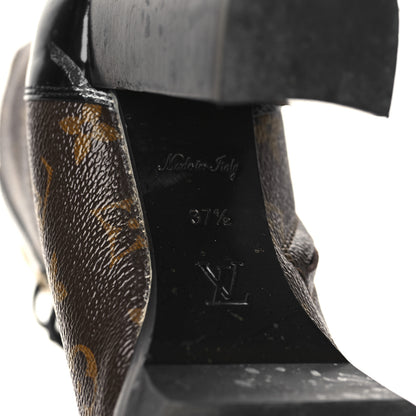 Louis Vuitton Patent Calfskin Monogram Star Trail Ankle Boots 37.5 Black 6 of 7
