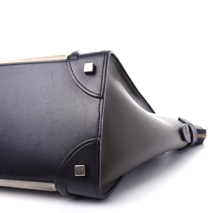 Celine Nubuck Smooth Calfskin Mini Tri-Color Luggage Olive 8 of 10