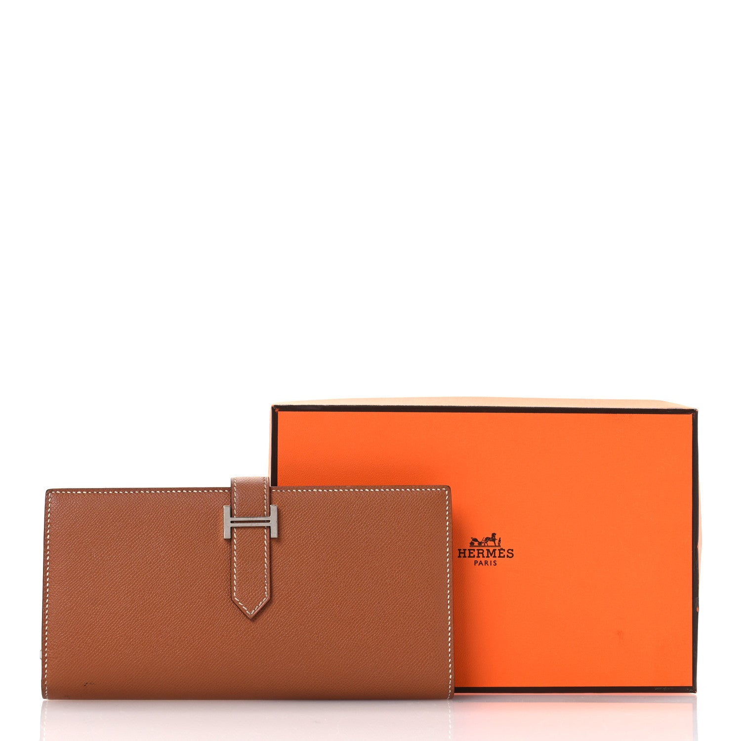 Hermes Epsom Bearn Gusset Wallet Gold 15 of 15