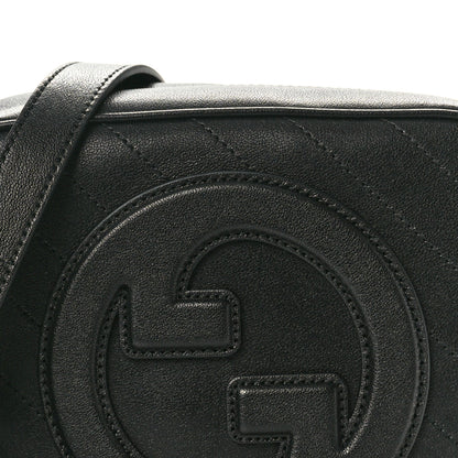 Gucci Sakai Be Green Calfskin Diagonal Stitched Small Blondie Shoulder Bag Black 8 of 10