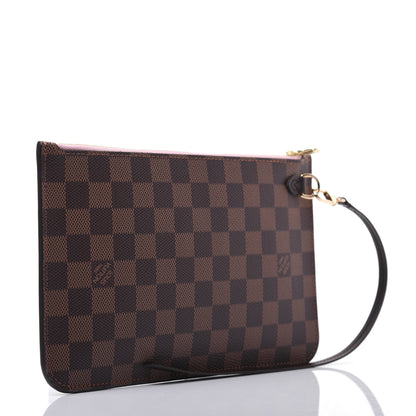 Louis Vuitton Damier Ebene Neverfull MM GM Pochette Rose Ballerine 3 of 11