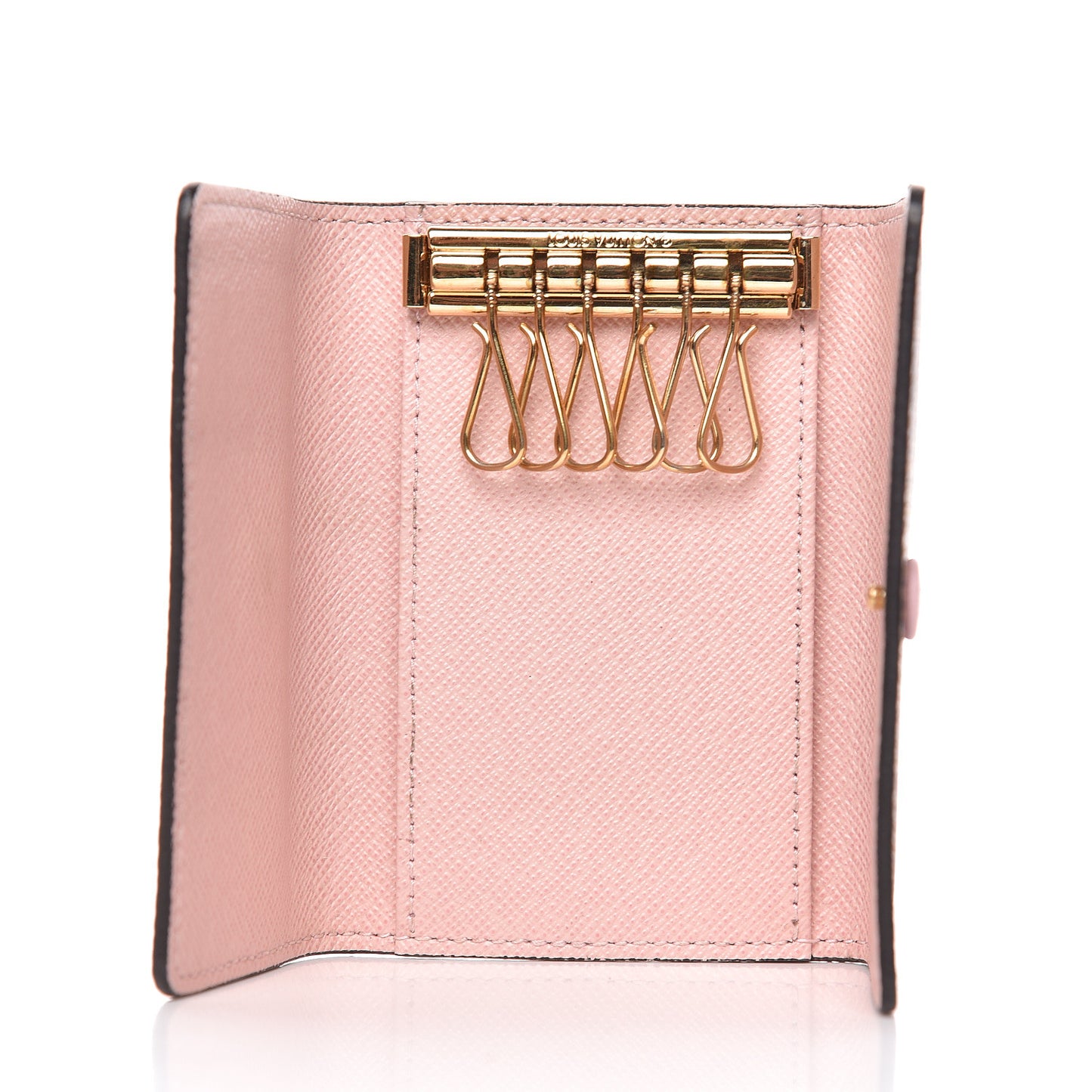 Damier Ebene Multicles 6 Key Holder Rose Ballerine