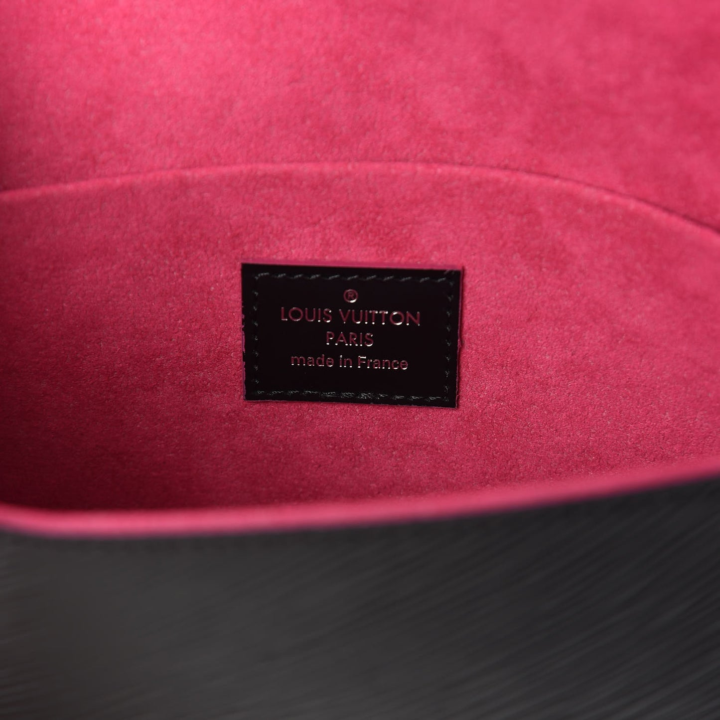 Epi Pochette Felicie Black Hot Pink