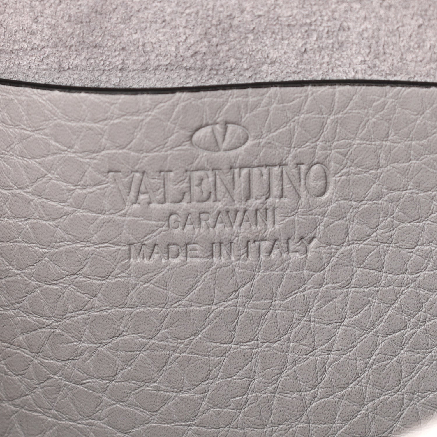 Valentino Garavani Pebbled Calfskin Rockstud Camera Crossbody Bag Grey 6 of 9
