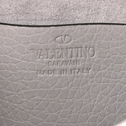 Valentino Garavani Pebbled Calfskin Rockstud Camera Crossbody Bag Grey 6 of 9