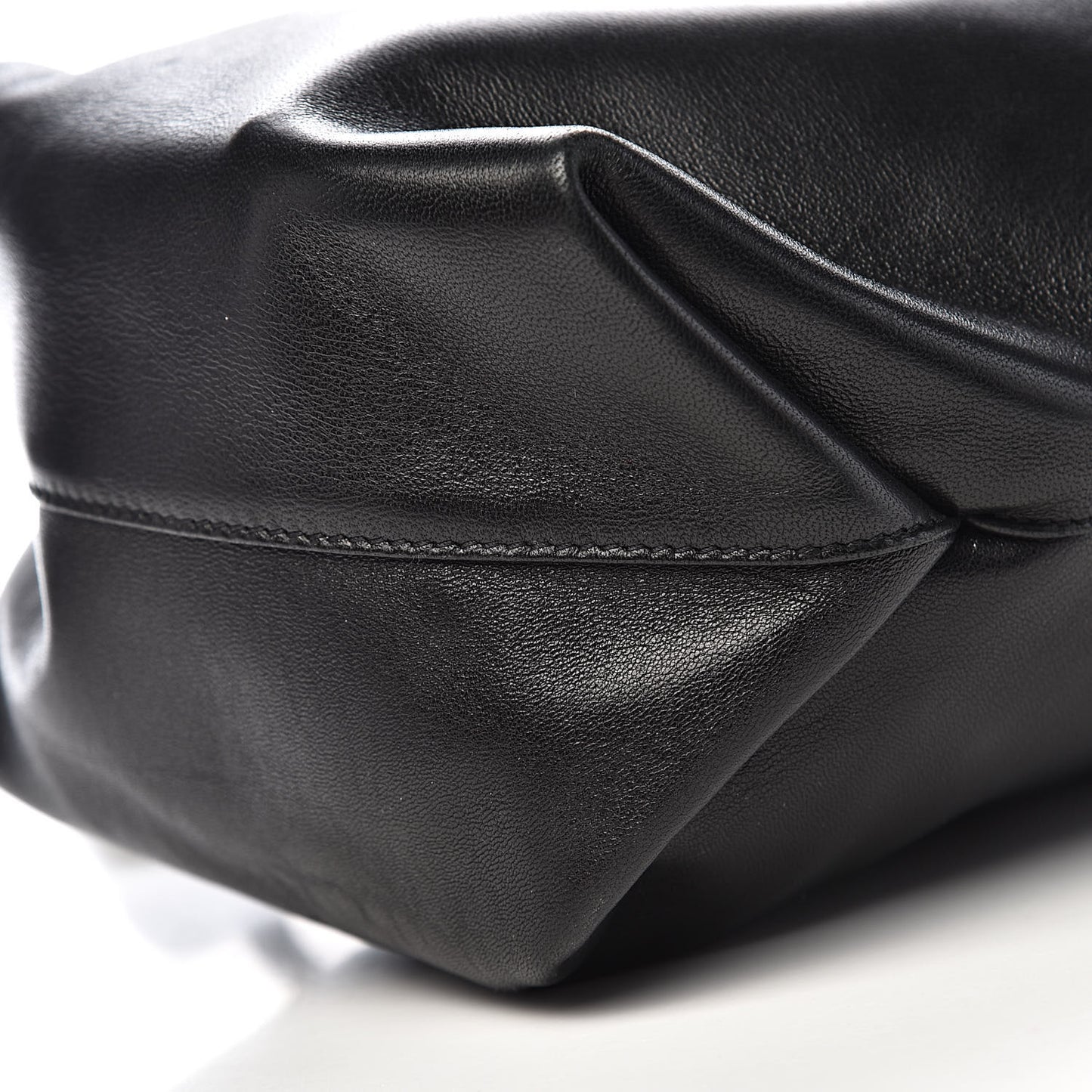 Lambskin Small Teddy Bucket Bag Black