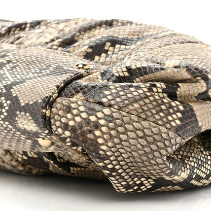 Gucci Snakeskin Bamboo Large Pop Top Handle Tote Roccia 8 of 9