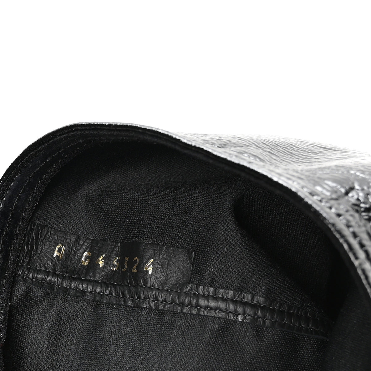 Crumpled Patent High Boots 39.5 Black
