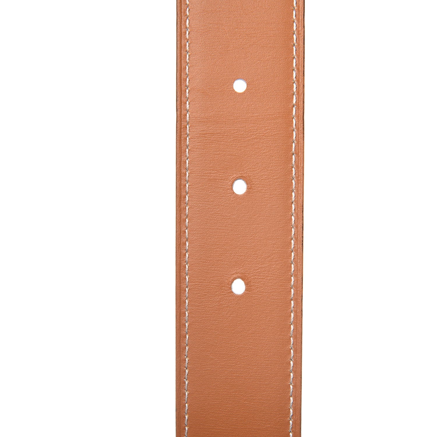 Hermes Tadelakt Epsom 32mm H Belt 85 Gold White 5 of 10