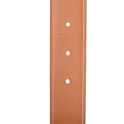 Hermes Tadelakt Epsom 32mm H Belt 85 Gold White 5 of 10