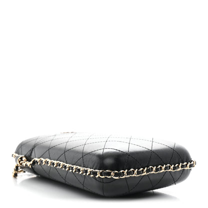Chanel Lambskin Quilted Chain Around Phone Holder Black 4 of 10