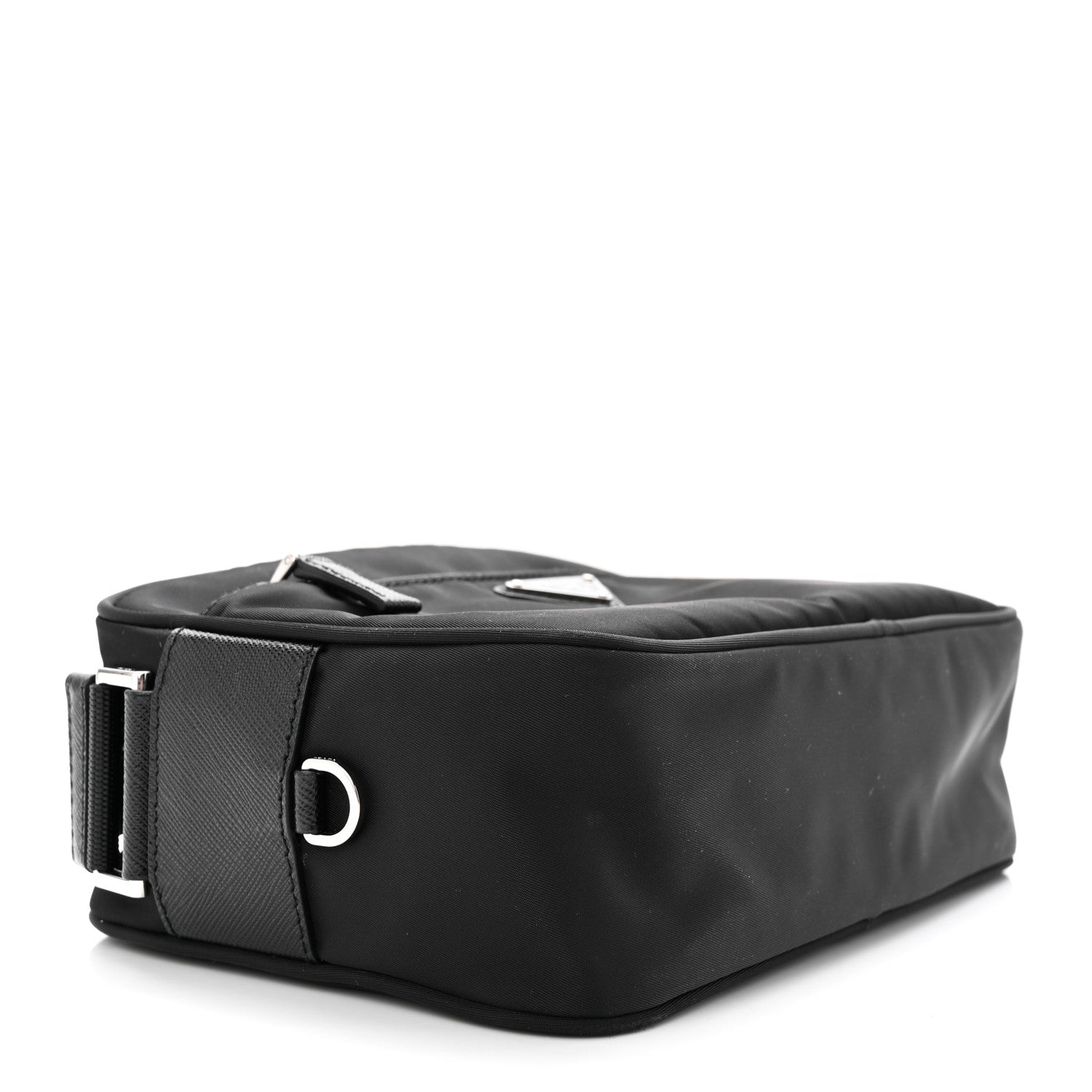 Prada Re-Nylon Vela Saffiano Pocket Double Zip Shoulder Bag Black 4 of 10