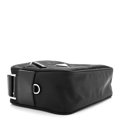 Prada Re-Nylon Vela Saffiano Pocket Double Zip Shoulder Bag Black 4 of 10