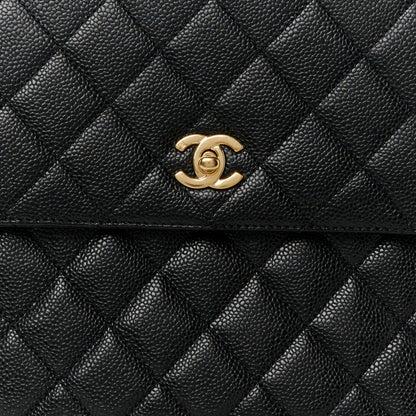 Chanel Caviar Quilted Jumbo Kelly Flap Black 9 of 12