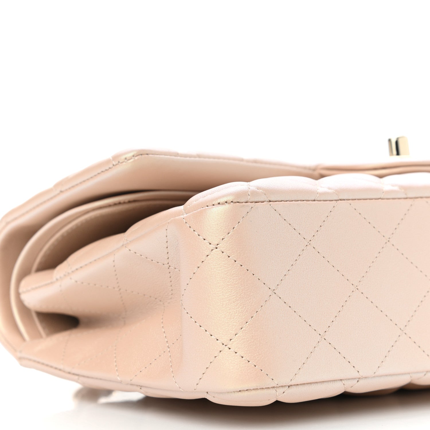 Chanel Iridescent Calfskin Quilted Medium Double Flap Beige 9 of 10