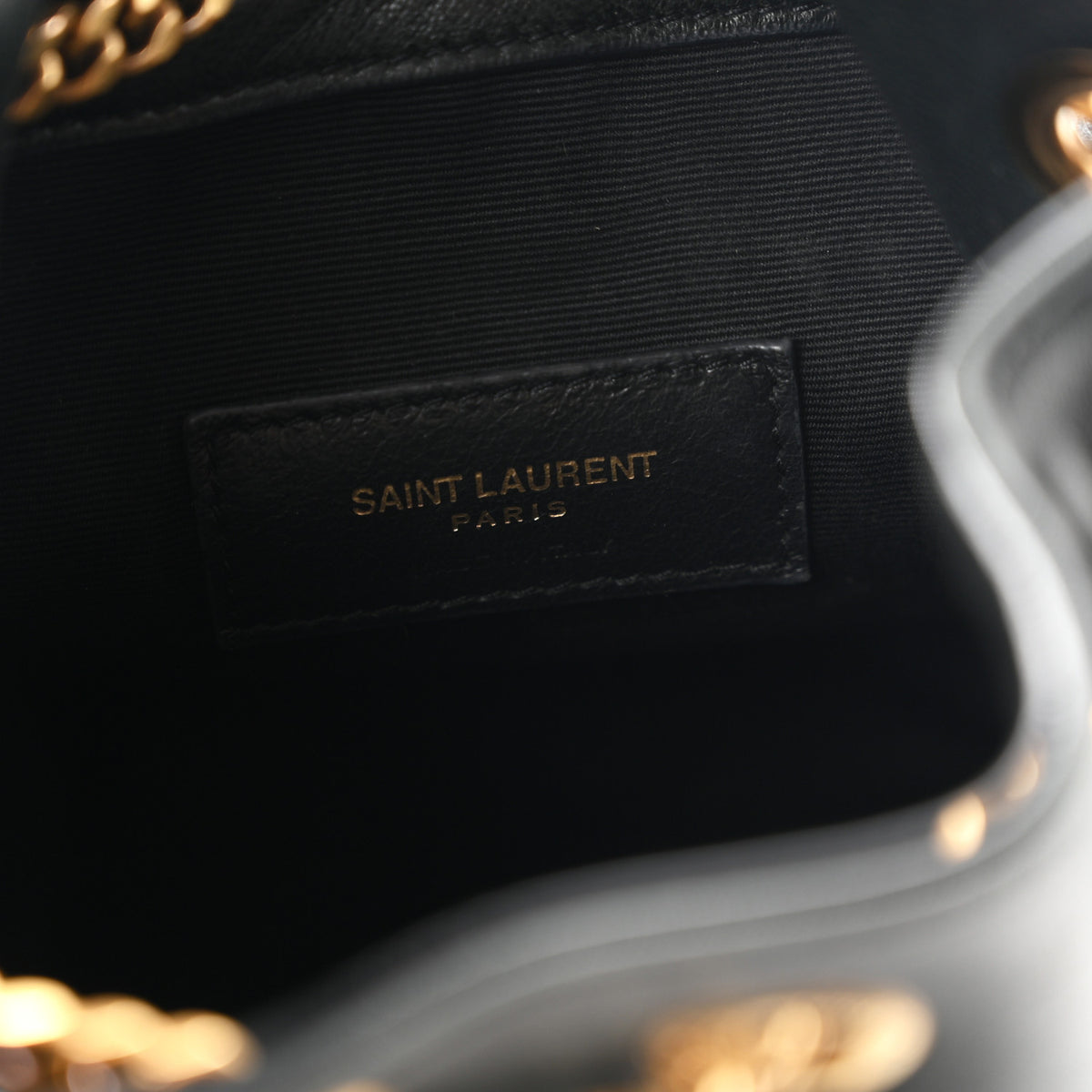 Saint Laurent Lambskin Matelasse Monogram Joe Nano Bucket Bag Black 6 of 10