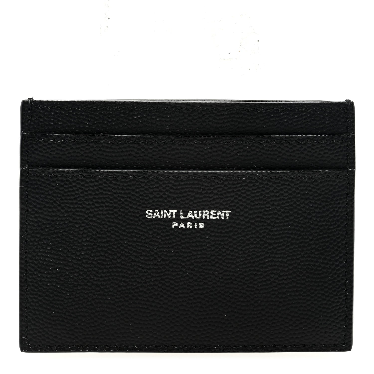 Saint Laurent Grain De Poudre Card Case Black 1 of 6