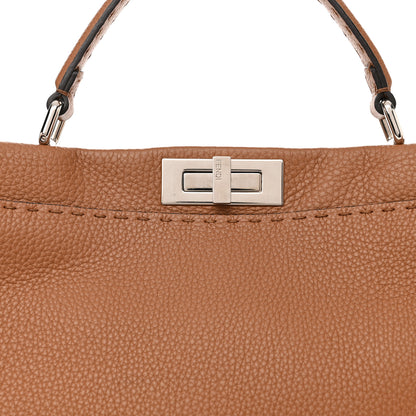 Fendi Cuoio Romano Selleria Bi-Color Large Peekaboo Iconic Satchel Mou Deserto 8 of 11