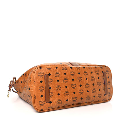 MCM Visetos Large Liz Reversible Shopper Tote Cognac 7 of 15