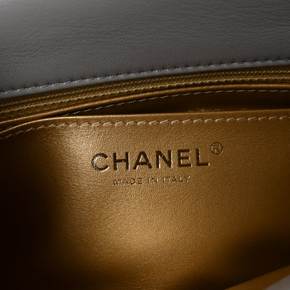 Chanel Lambskin Quilted Mini Pearl Crush Flap Light Grey 5 of 9