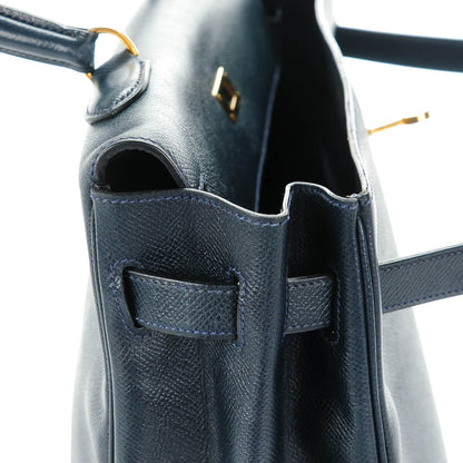 Hermes Courchevel Kelly Retourne 35 Bleu Marine 17 of 27