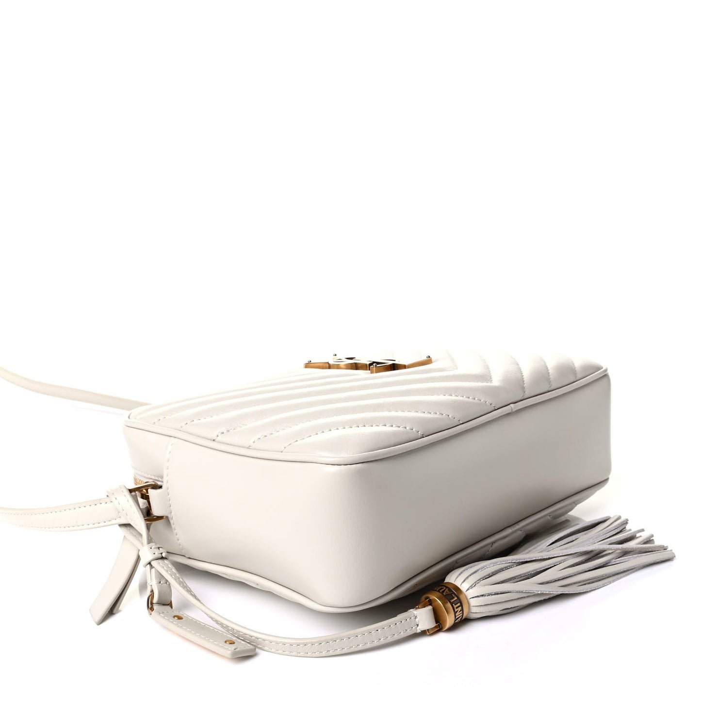 Calfskin Matelasse Monogram Lou Camera Bag Crema Soft