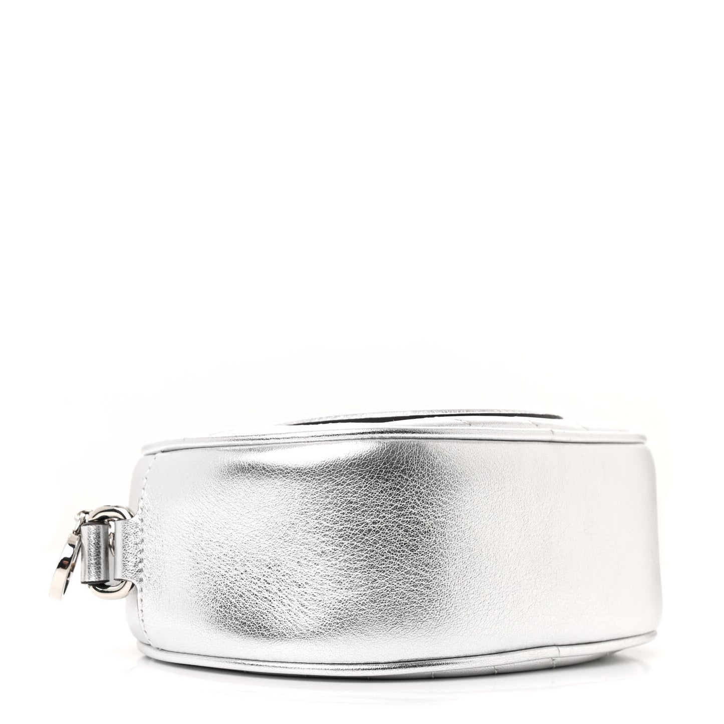 Metallic Sakai Be Green Calfskin Diagonal Stitched Mini Blondie Shoulder Bag Silver