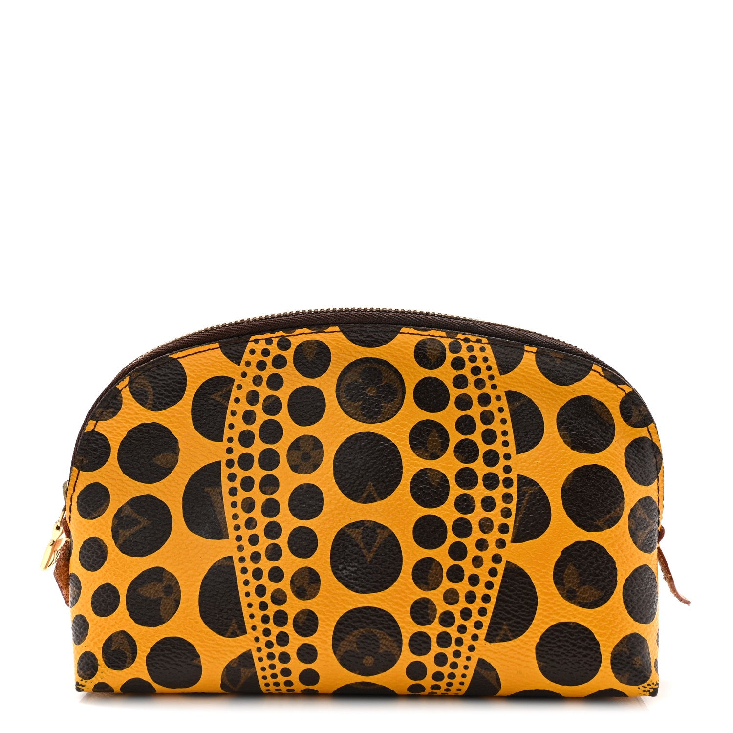 Louis Vuitton Monogram Kusama Pumpkin Dots Cosmetic Pouch Yellow 1 of 10