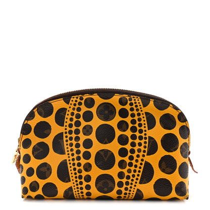 Louis Vuitton Monogram Kusama Pumpkin Dots Cosmetic Pouch Yellow 1 of 10