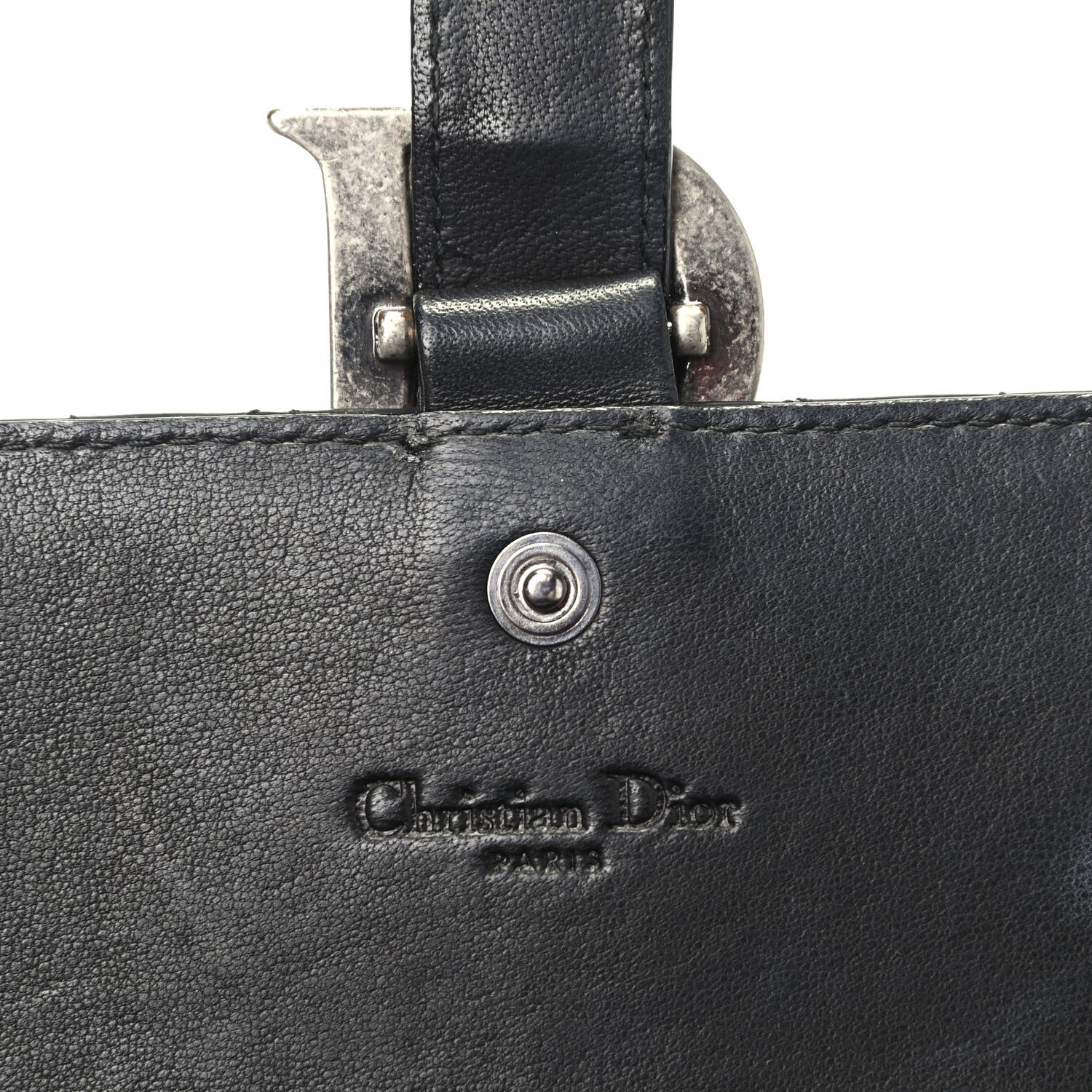 Christian Dior Patent Cannage Crossbody Wallet Black 6 of 9